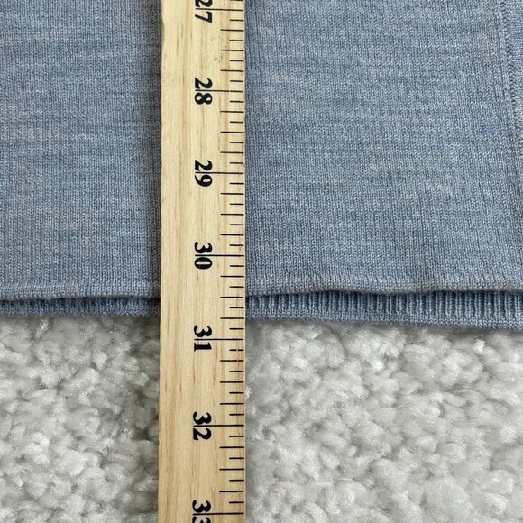 Lululemon Sit In Lotus Merino Wool Cardigan Sweater Heather Starlight Blue - Picture 12 of 14